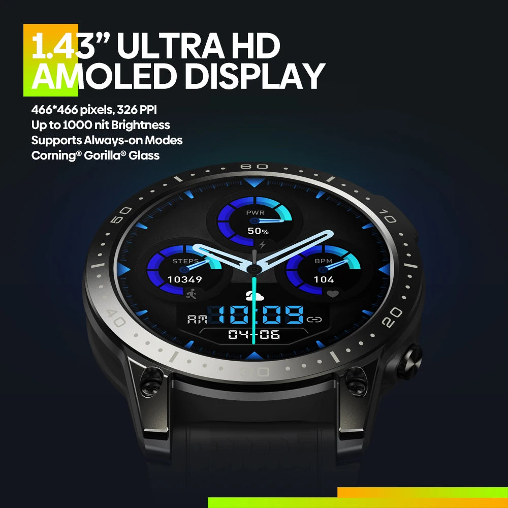 Zeblaze Ares 3 Pro Smartwatch with AMOLED Display & Voice Calling