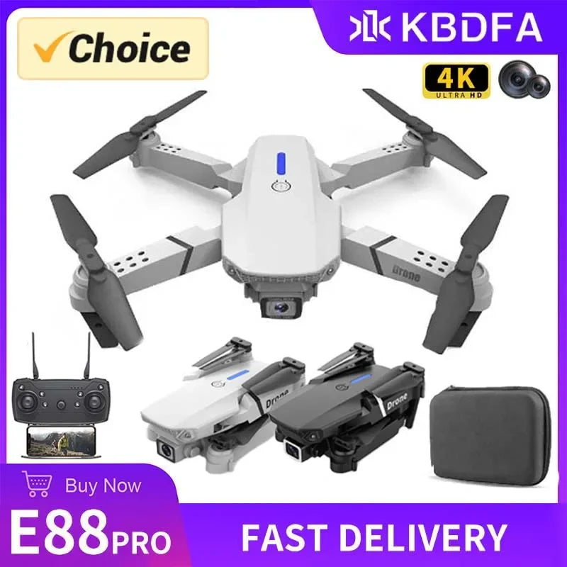 KBDFA E88 Pro WIFI FPV Drone with 4K Camera & Height Hold